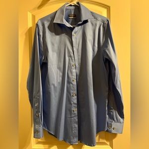 Van Heusen Mens dress shirt Size Small Slate Blue